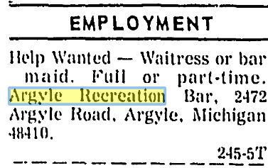 Argyle Lanes (Argyle Recreation) - Dec 1973 (newer photo)